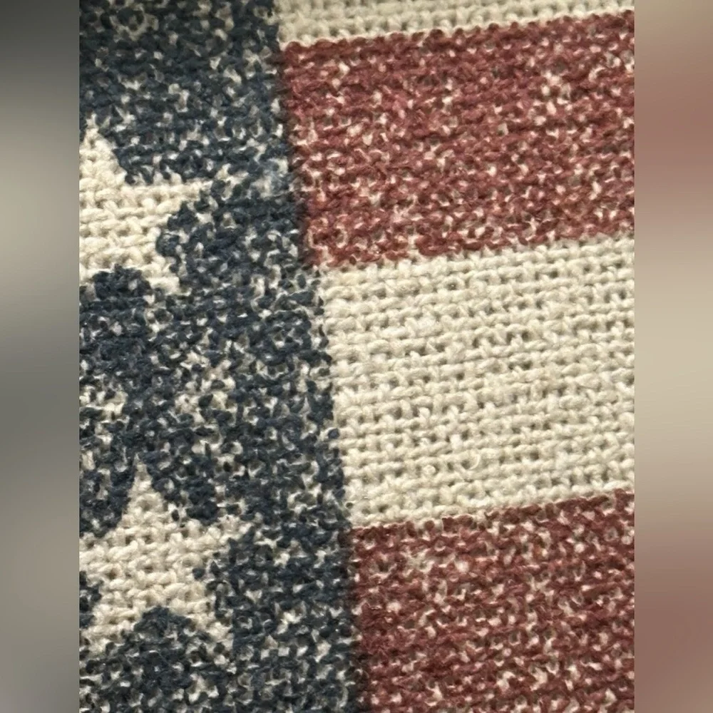 1 RALPH LAUREN USA FLAG PILLOW INDOOR OUTDOOR STARS STRIPES ALL WEATHER